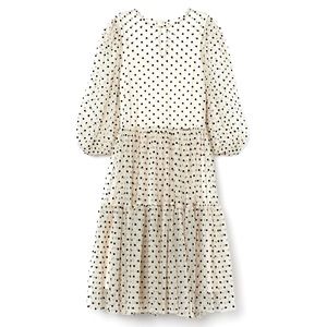 H&M Flock-print Mesh Dress